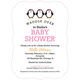 Three Pink Penguins Waddle Over Shower Invitations Image 3 of 6